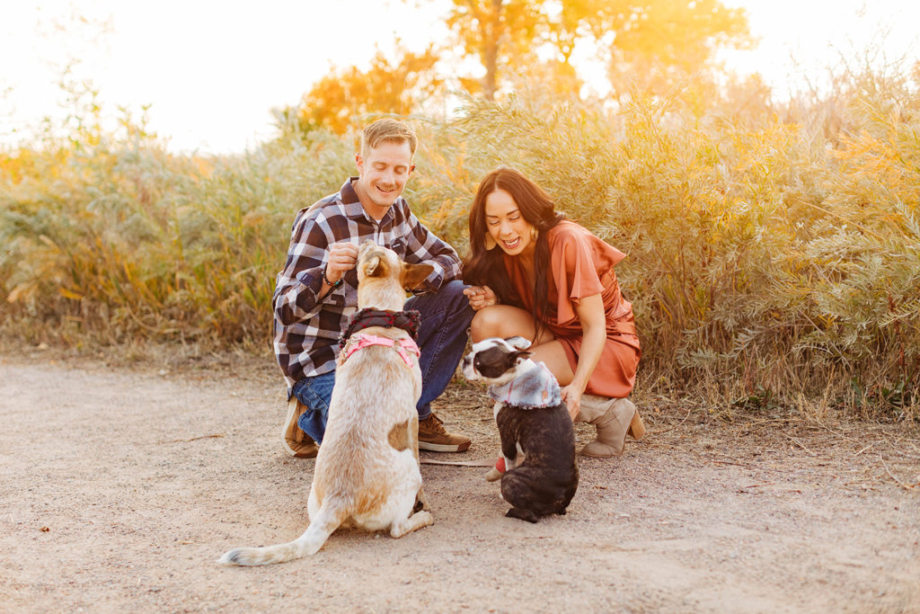 Tips for Including Your Dogs in Photos | Indy Pop Photo | Texas and Colorado Wedding Photographer | engagement photos, engagement session, dogs in photos, couples photos, outfit inspiration, ideas for outfits for photos | via indypopphoto.com