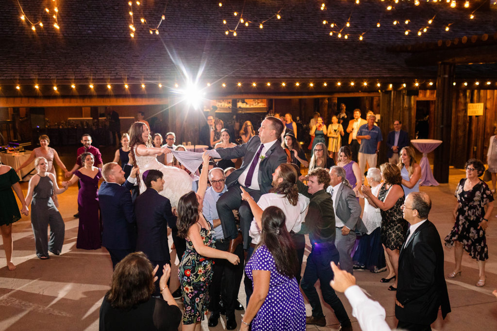 Spruce Mountain Ranch Wedding | Indy Pop Photography | Colorado Wedding Photographer | Colorado wedding inspiration, dance party, reception, fun reception, reception photos, wedding reception, bride and groom dancing, wedding party dancing | via indypopphoto.com