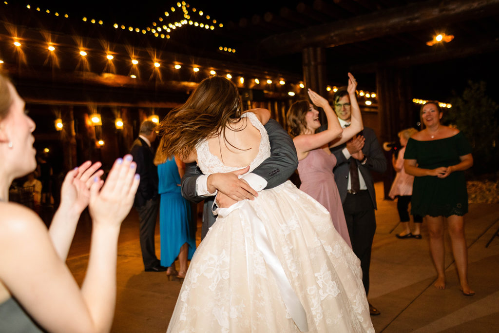 Spruce Mountain Ranch Wedding | Indy Pop Photography | Colorado Wedding Photographer | Colorado wedding inspiration, dance party, reception, fun reception, reception photos, wedding reception | via indypopphoto.com